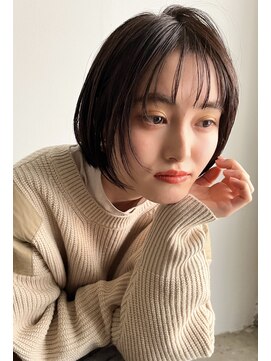 イースエモーション(ease et motion) 【天神 今泉 大名】ぷつっとボブ ベージュカラー ブリーチなし