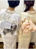 大好評♪『浴衣着付け＋ヘアセット』お友達と一緒に～(*^-^*)