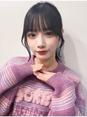 ぱっつん前髪/小顔顔まわりカット/韓国ヘア