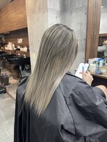 ラフ(LAFF) #バレイヤージュ#グレージュカラー#ボブウルフ#ココアベージュ