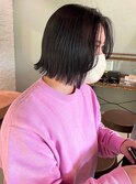 切りっぱなし×黒髪