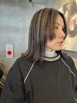 ブルックス ハイライト バレイヤージュ ロングレイヤー 顔周りレイヤー