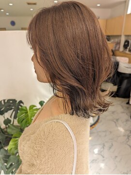 サロンドボウイ(Salon de Bowi) シナモンベージュ×くびれレイヤー