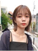 ミディアムレイヤーカットボブウルフ/10代20代/インナーカラー