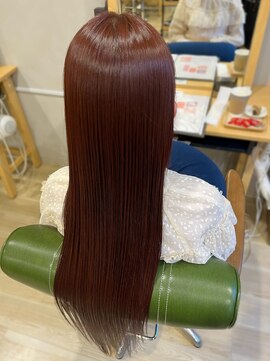 ヘアサロン ナノ(hair salon nano) ロングヘア/艶髪/コーラルピンクブラウン/イルミナカラー