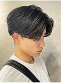 センターパートニュアンスパーマ韓国カルマパーマコンマヘア
