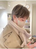【CROP】ショートカット×ダブルカラー×グレージュ