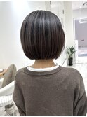 20代30代40代ベージュ暖色系カラー大人ボブ透明感小顔