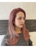韓国風ピンクアッシュ