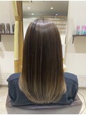 レディースナチュラルハイライトメッシュカラー