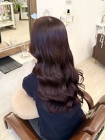 リンクヘアー(Link hair)&nbsp;ボルドーピンク×韓国風艶巻き