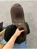 ブリーチ無しカーキグレージュ