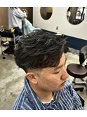 フェザーショート×パーマ