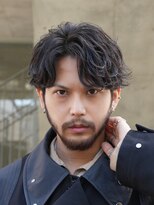 フィフスパーク(fifth PARK)&nbsp;微分けセンターパートコンマバングルーズパーマ