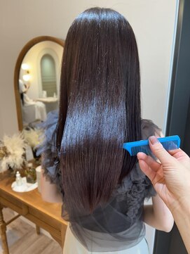 アンド ラ ブランシュ(&.La Blanche) 暗めカラー/ミディアムヘア/デザインカラー/縮毛矯正