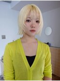 韓国ヘアグレージュカラーブリーチ髪質改善ボブレイヤーボブ