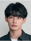 渋谷シャドウパーマメンズカットルーズパーマラウンドマッシュ