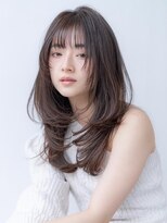 ケアリー 川西能勢口(Carelly)&nbsp;☆Beauty BESTスタイル/大人可愛いブルーカラーシースルーバング