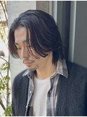 大人の波巻きツイストスパイラルパーマミディアムロングメンズ