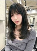 20代30代お洒落♪レイヤーカット韓国へアーグレージュカラー