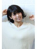 ブリーチ ラボ エーアイ 原宿店(BLEACH LABO Ai)&nbsp;20代30代40代50代 色っぽふんわりショートの重軽ウェーブヘア♪