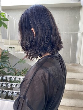 アクアオモテサンドウ(ACQUA omotesando) △大人可愛いコテ巻き風デジタルパーマ肩上ボブヘア