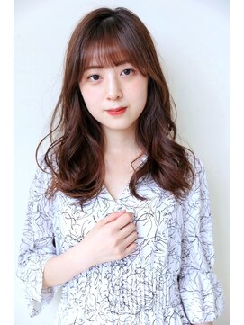 ハピネス クローバー 学園前店(Happiness CLOVER) 大人可愛い　コテ巻き風パーマ　透明感カラー　小顔カット