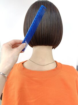 サンドシーン(sand scene) 20代30代40代丸みショートボブマッシュ前下がりレイヤー