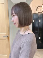 ローレン(LOREN)&nbsp;ミルクティーベージュぷつっとボブケアブリーチ 梅田