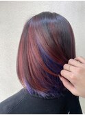 赤×紫インナーカラー