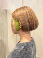 ヘアーリゾートガーデン 南林間店(Hair Resort Garden)&nbsp;キミドリ×ラテベージュ　前下がりボブ