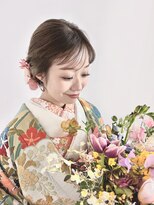 ブラウ ネイル パーティー(Blau Nail Party)&nbsp;透けバング　ゆるんとアップスタイル