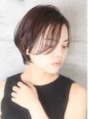 ショート・ボブ/面長/前髪なし/絶壁解消/30代/40代/50代/くびれ