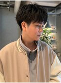 マッシュショート　爽やか　20代　ツイストスパイラルパーマ