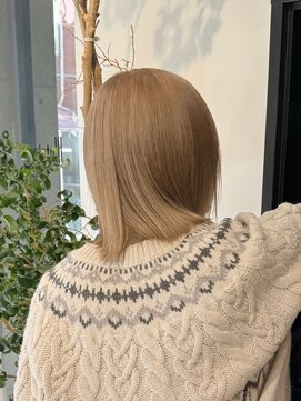 ヲタク(wotaku.) ミルクティーベージュくすみベージュダブルカラー透明感カラー