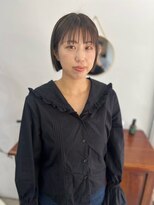 ペイジヘアー(paige hair)&nbsp;オリーブベージュミニボブぱっつん前髪