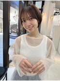ハイライトカラー ピンクベージュ ウェーブカール ボブルフ 浦和