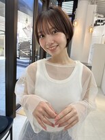 ミィ 浦和(mee)&nbsp;ハイライトカラー ピンクベージュ ウェーブカール ボブルフ 浦和