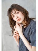 【GEEKS渋谷】顔周りレイヤー/オリーブベージュ/ロングウルフ/艶