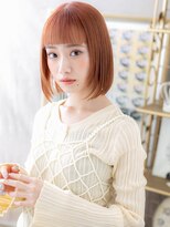 カバーヘアアンドスパ ブリス 浦和(COVER HAIR&SPA bliss)&nbsp;ぱっつん前髪ミルクティーピンクミニボブc6浦和10代20代30代