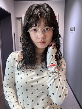 ノラ ギンザ(NORA GINZA) ドライパーマゆるめパーマウルフパーマミディアムパーマ銀座暗髪