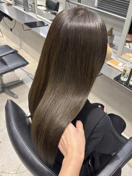 テトヘアー(teto hair) オリーブベージュ、透明感カラー、ミディアム