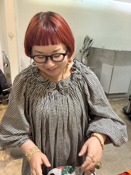 ピエドプールポッシュ(PiED DE POULE POCHE) orange×ショートウルフ