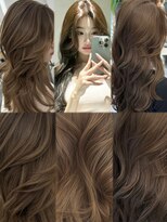 アマトウキョウスマートサロン(AMA TOKYO×Smart Salon)&nbsp;ヘーゼルベージュ　ブリーチなし　レイヤーカット　海外風