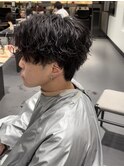 波巻きスパイラルツーブロック刈り上げ