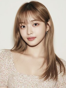 アンサ 小倉店(ANSA) 韓国風シースルーバング|透明感ナチュラルブラウン