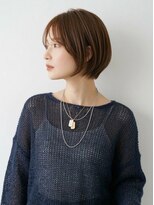 キビト(kibito) 丸み大人ショートボブ大人可愛い髪型艶ブラウン30代40代50代