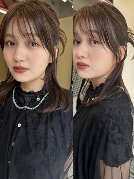 ソラ 表参道(SORA) 【MOMONE】ミディアムレイヤーカチモリヘアグレージュヘア表参道
