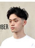 テーパーフェードスパイキーショート<理容室>武蔵小杉バーバー