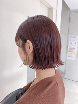 ワゴンバイアフロート(Wagon by afloat) 切りっぱなし×くびれボブ/オレンジブラウン20代30代40代池袋